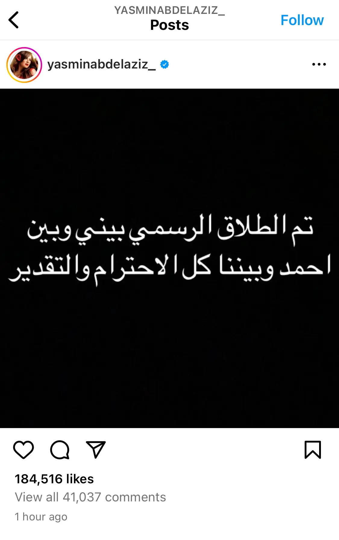طلاق ياسمين عبد العزيز
