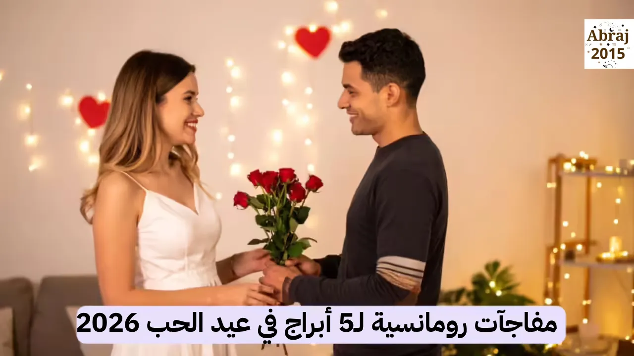 مفاجآت رومانسية لـ5 أبراج في عيد الحب 2026 مفاجآت رومانسية لـ5 أبراج في عيد الحب 2026